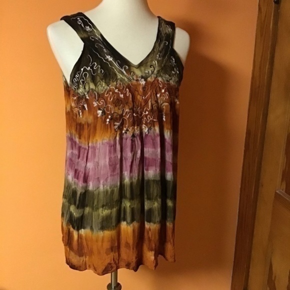 Tye dye gauze summer top - Picture 8 of 9